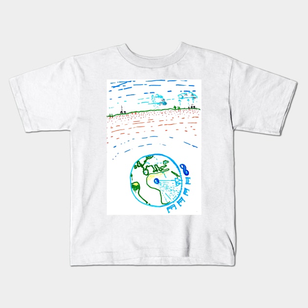 Earthday Today Kids T-Shirt by Hajarsdeco